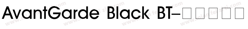 AvantGarde Black BT字体转换